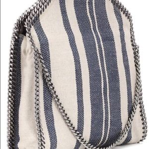 Stella McCartney mini Falabella striped denim bag